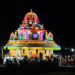திருவாரூர் தியாகராஜர் ஆலய வண்ண மின் விளக்குகளால் அலங்கரிக்கப்பட்ட தெப்ப வெள்ளோட்டம்