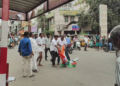 திருவாரூர் தியாகராஜர் ஆலய வண்ண மின் விளக்குகளால் அலங்கரிக்கப்பட்ட தெப்ப வெள்ளோட்டம்