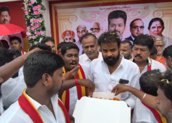 கஞ்சாநகரம் கிராமத்தில் தங்கள் இடத்தை கோயில் இடம் என்று கூறி ஆக்கிரமித்து தீக்குழி அமைக்க முயற்சிப்பதாக குற்றம் கோரிக்கை