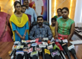 திருவாரூர் புதிய ரயில் நிலையம் முன்பு ஆன்லைன் மருந்து விற்பனையை தடுக்க கோரி ஆர்ப்பாட்டம்