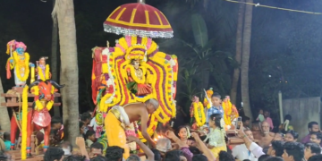 கஞ்சாநகரம் கிராமத்தில் உள்ள பிரசித்தி பெற்ற ஸ்ரீ படைவெட்டி மாரியம்மன் ஆலய தீமிதி உற்சவம்