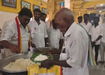 உலக பட்டினி தினம்: விழுப்புரம் வள்ளலார் மாளிகையில் பொதுமக்களக்கு TVK சார்பில் அறுசுவை உணவு