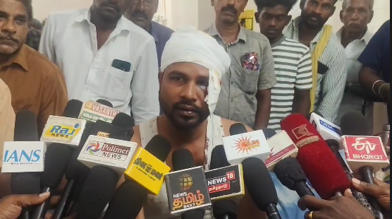 திருவிளையாட்டம் கிராமத்தில் போதையில் வந்த இளைஞரை தட்டி கேட்ட DMK வாக்குசாவடி முகவர் மீது இளைஞர்கள் கொலைவெறி தாக்குதல் 6 பேர் கைது