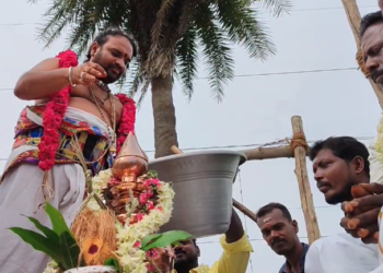 மயிலாடுதுறை அகரஅன்னவாசல் கிராமத்தில் பழமை வாய்ந்த வீரமா காளியம்மன் கோயிலில் மகா கும்பாபிஷேகம்