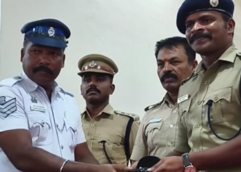 கன்னியாகுமரி போக்குவரத்து காவலர்களுக்கு சூரிய வெப்பத்தைத் தடுக்கும் குளிரூட்டும் கண்ணாடிகள்