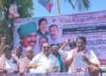 அண்ணாமலை சென்னை விமான நிலையத்திலிருந்து ECR சாலையில் உள்ள பனையூர் இல்லத்தில் வந்தடைந்தார்