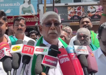 தருமபுரம் ஆதீன பட்டினப்பிரவேசம் நிகழ்ச்சியில் பங்கேற்க வந்த பிரபல பாடகர் வேல்முருகன்