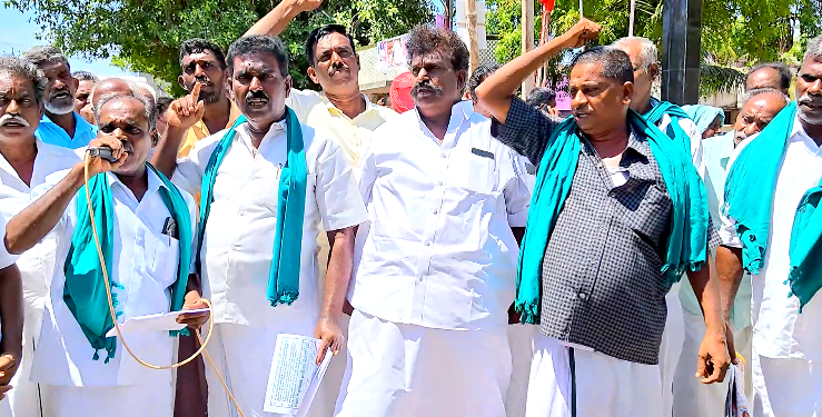 திருவாரூரில் ஆட்டோ தொழிற்சங்க தலைவர்கள் மீது போடப்பட்ட பொய் வழக்குகளை வாபஸ் வாங்க CITUசார்பில் ஆர்ப்பாட்டம்