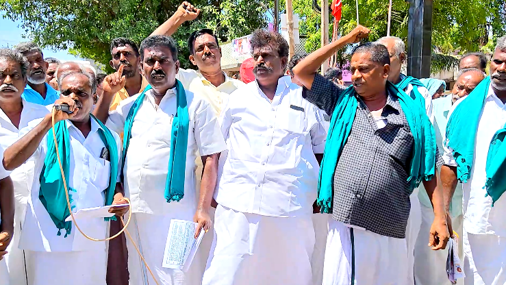 திருவாரூரில் ஆட்டோ தொழிற்சங்க தலைவர்கள் மீது போடப்பட்ட பொய் வழக்குகளை வாபஸ் வாங்க CITUசார்பில் ஆர்ப்பாட்டம்