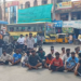 சீர்காழியில் சாலைமறியல் 1 கிமீ தூரம் நிற்கும் பேருந்து,போலீசாருடன் வாக்குவாதம்