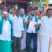 விவசாயிகள் தொடக்க வேளாண்மை கூட்டுறவு வங்கியில் வாங்கிய பயிர் கடனை முழுவதும் தள்ளுபடி செய்ய வலியுறுத்தி  ஆர்பாட்டம் 