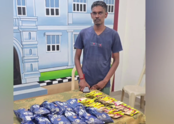 திருவாரூரில் மெடிக்கலில் குட்கா விற்ற இருவர் கைது 37 கிலோ குட்கா பறிமுதல்