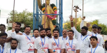 போதை இல்லா தமிழகம் என்னும் இலக்கை வலியுறுத்தி திருவள்ளூரில் நடைபெற்ற மாரத்தான் போட்டி