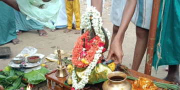 நாகையில் எம்பி தலைமையில் நடைபெற்ற ஆர்ப்பாட்டத்தில் மது போதையில் அலப்பறையில் ஈடுபட்ட நபரால் பரபரப்பு