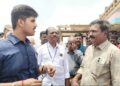 கன்னியாகுமரியில் திருவள்ளுவர் சிலை & விவேகானந்தர் மண்டபம் அதை இணைக்கும் கண்ணாடி பாலத்திற்கு செல்வதற்கு வசதியாக தளபணி ஆய்வு