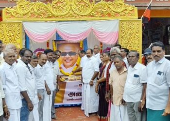 திருக்கடையூரில் முன்னாள் முதல்வர் கருணாநிதி 8ஆம் ஆண்டு நினைவு நினைவு தின அமைதி பேரணி