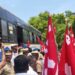 சீர்காழி தலைமை தபால் நிலையம் முன்பு ஐக்கிய விவசாய முன்னணி சங்கம் சார்பாக பல்வேறு கோரிக்கை