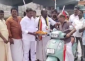 செங்கல்பட்டு பாலாற்று மேம்பாலத்தில் நடுவில் கார் தீப்பிடித்து எறிந்தது. கடும் போக்குவரத்து நெரிசல்