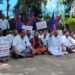 ராஜீவ்புரம் பகுதியில் தாட்கோ நிலத்தில் நவீன இறால் வளர்ப்பு மையம் அமைக்க கிராம மக்கள் சாலை மறியல்