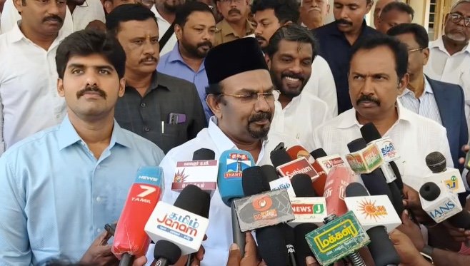 மயிலாடுதுறை வருவாய்&பேரிடர் மேலாண்மை துறை சார்பில் செங்கோட்டையன் அமைச்சர் பேட்டி