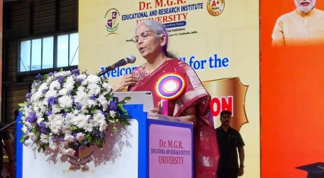 MGRபல்கலைக்கழக 36-வது பட்டமளிப்பு விழா: மத்திய நிதியமைச்சர் நிர்மலா சீதாராமன் பங்கேற்பு