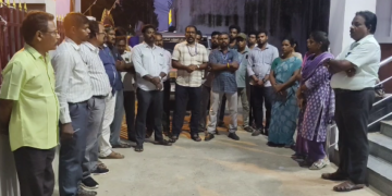 தமிழ்நாடு வருவாய்த்துறை அலுவலர் சங்கம் சார்பில் தமிழக அரசை கண்டித்து, பத்து அம்ச கோரிக்கை வலியுறுத்தி ஆர்ப்பாட்டம்